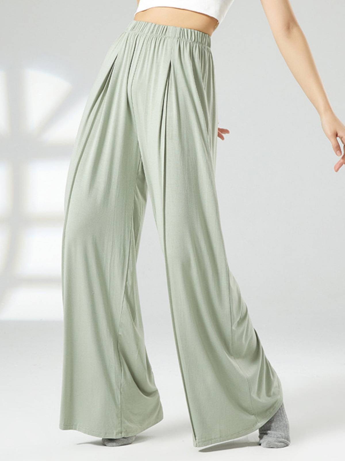 Modern dance straight pants, wide -leg pants Chinese dance -shaped body elegant practice pants classical dance art test show