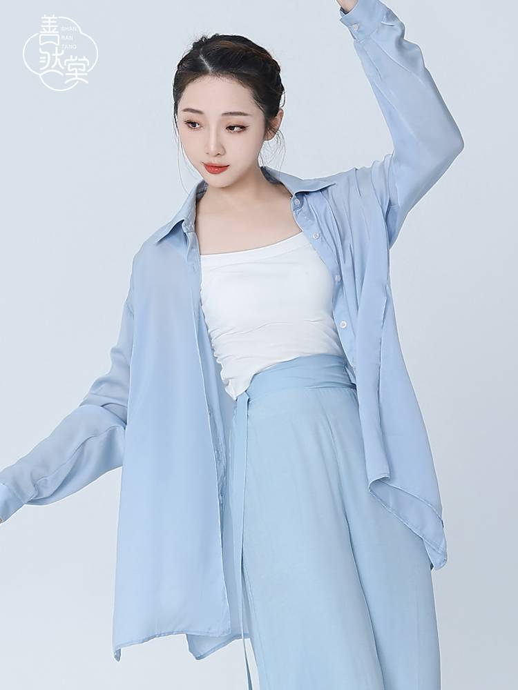 Shan Ran Hall of Modern Dance Server Shirts Long Sleeve Practice Classical Dance Jazz Jacket Loose Cardigan Men and Women