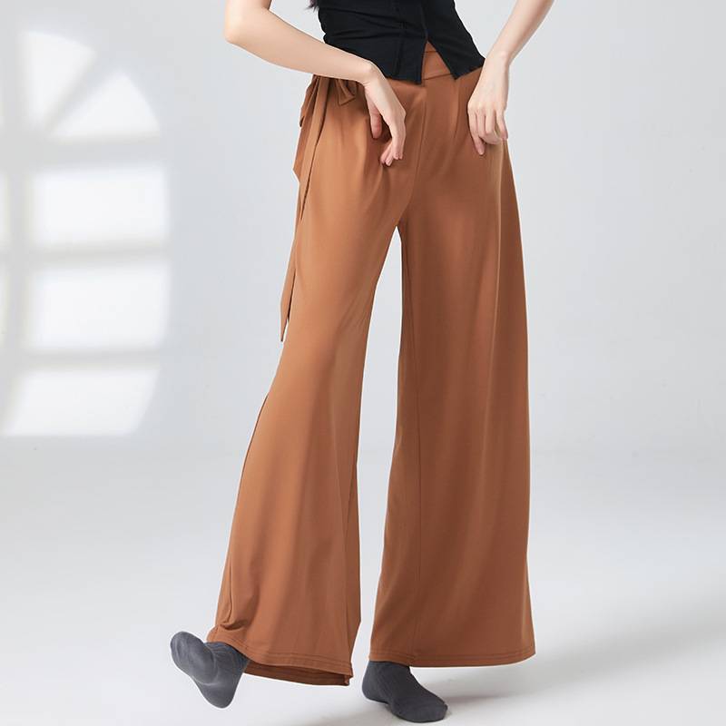 Dance clothing classical dance exercise, female pants wide -leg pants, elegant Chinese dance clothing modern dance straight trousers