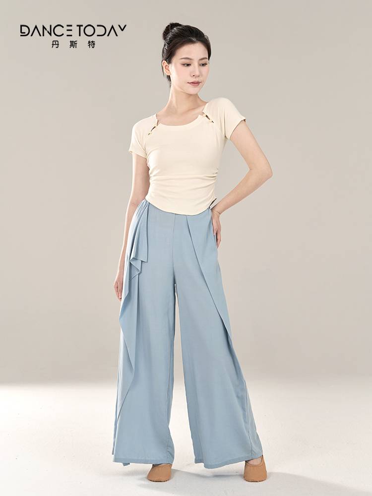 dancetoday classical dance exercise pants summer wide -leg pants modern Chinese dance clothing elegant dance pants female