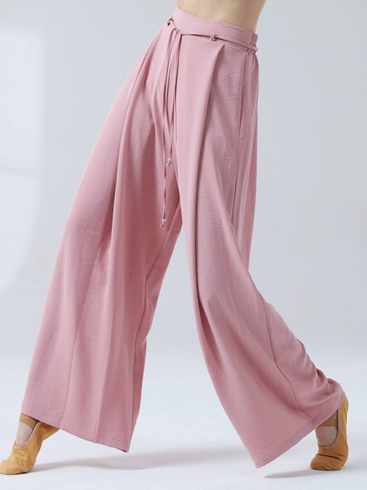 Modern dance clothing classical loose straight -legged wide -leg pants daily pants dumpling pants, pants, body clothes women's texture pants