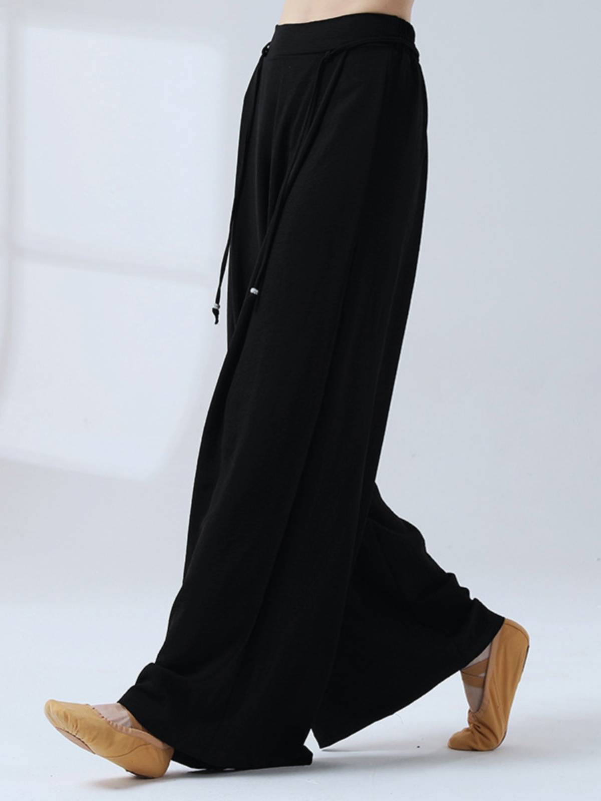 Modern dance clothing classical loose straight -legged wide -leg pants daily pants dumpling pants, pants, body clothes women's texture pants
