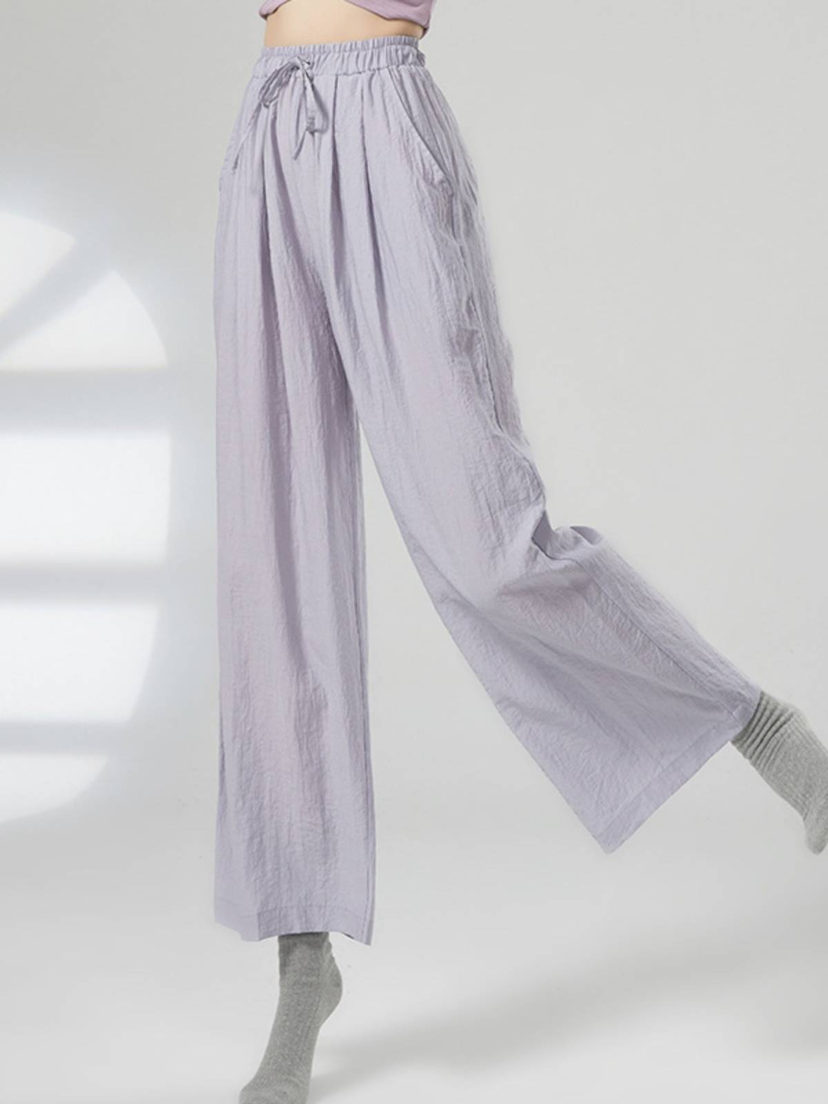Modern cotton dance pants straight -legged wide -leg pants elegant and thin Chinese dance classical dance pants body pants