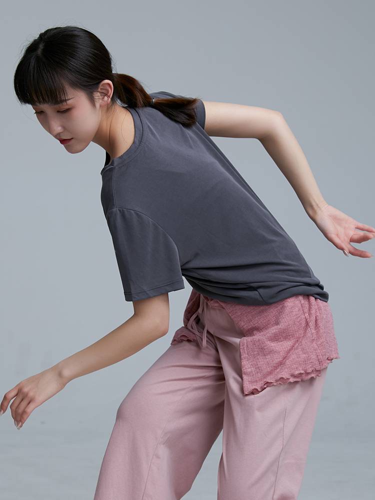 Gorgeous Solo Show Modern Dance Service Basic Short Sleeve T -shirts Chinese Classical Dance Practice Adult Figure Female Women