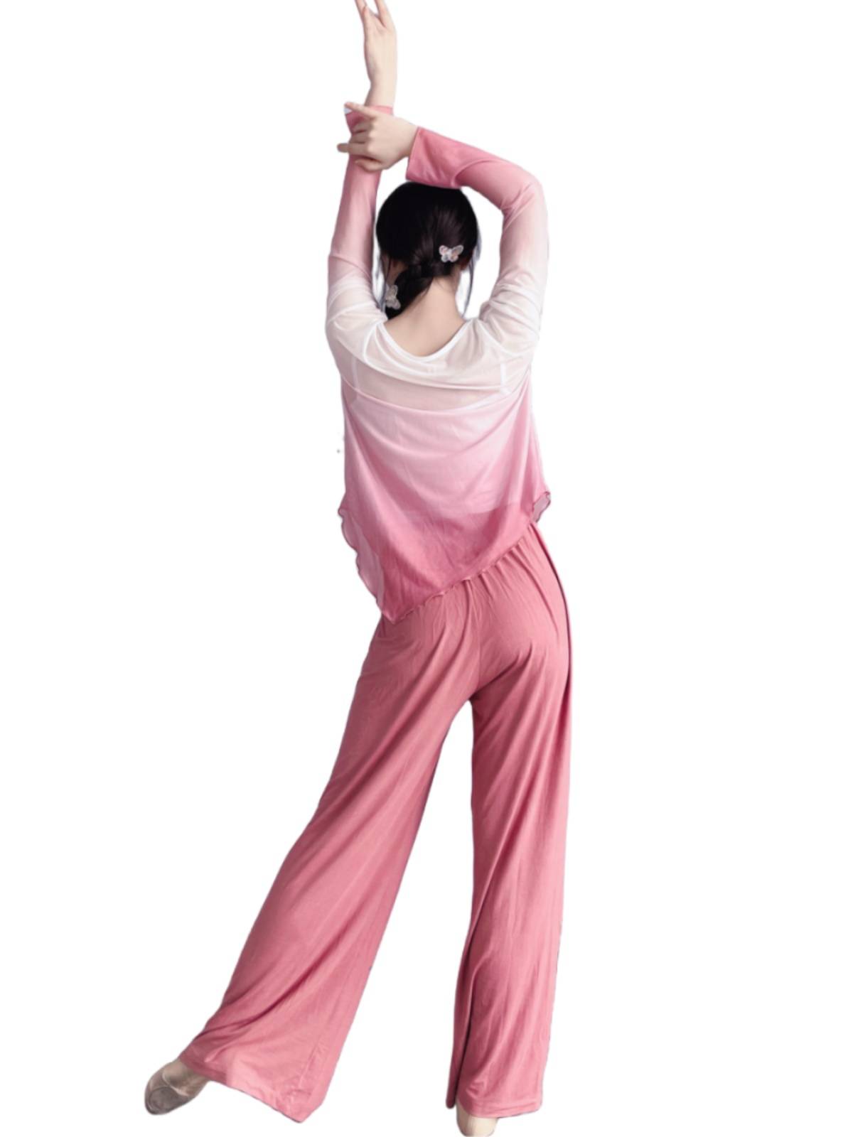 Dance pants women practice wide -leg straight leggings four -year pants four seasons adult dance clothing body training pants modern dance clothing