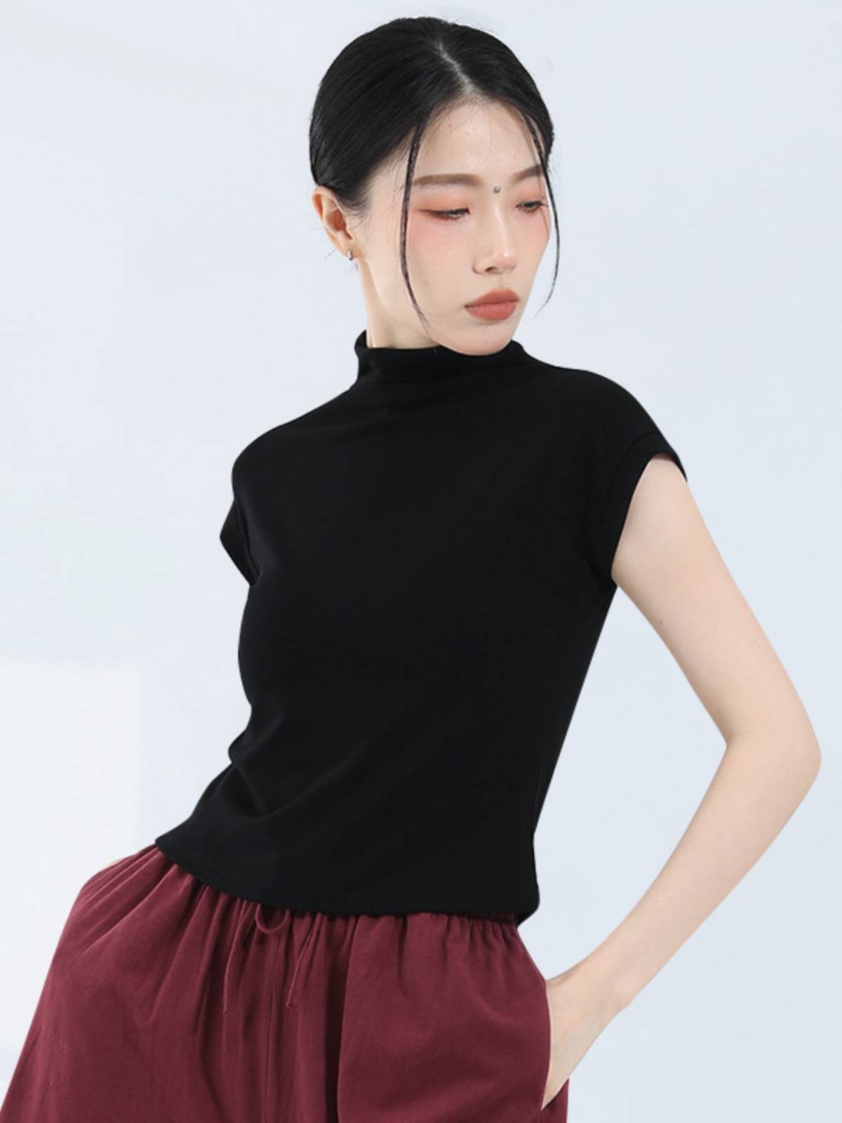 Modern dance top women's new fashion clothes slim -fitting dressing classical dance exercise skills summer dance vest