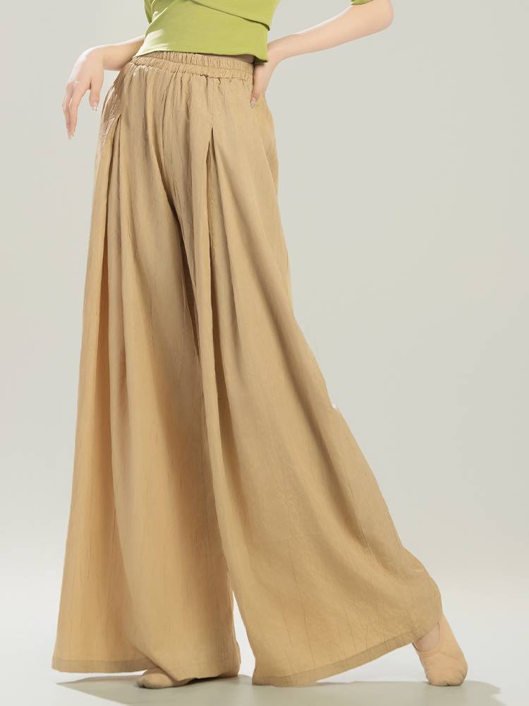 2024 new modern dance practice pants female small wide -leg pants classical dance daily pants adult