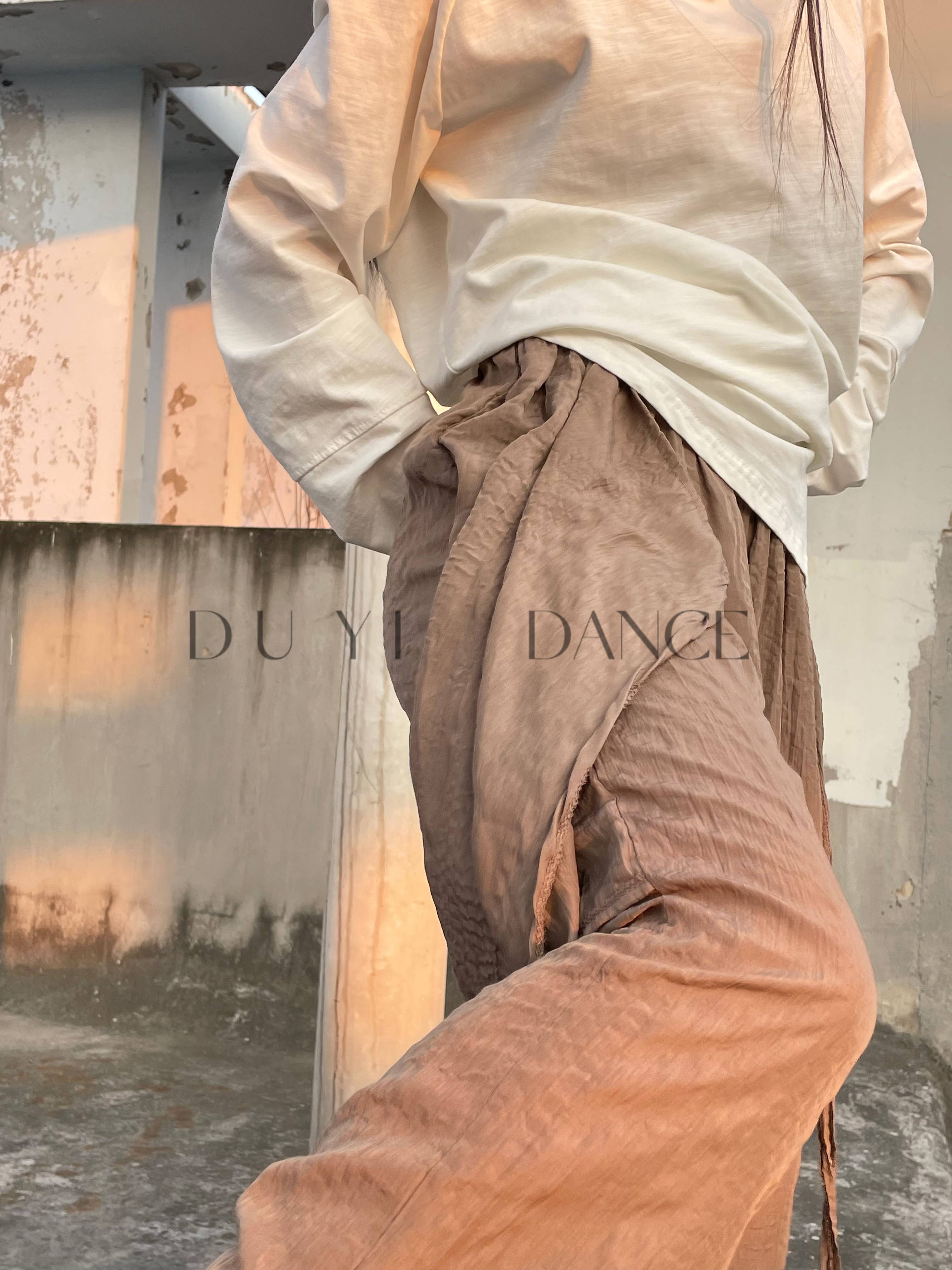 Modern dance pants dance pants loose body exercise pants folds straight wide -leg pants classical dance pants