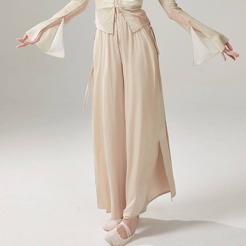 Chinese dance modern dance practice service classical dance pants female professional practice pants elegant wide leg pants