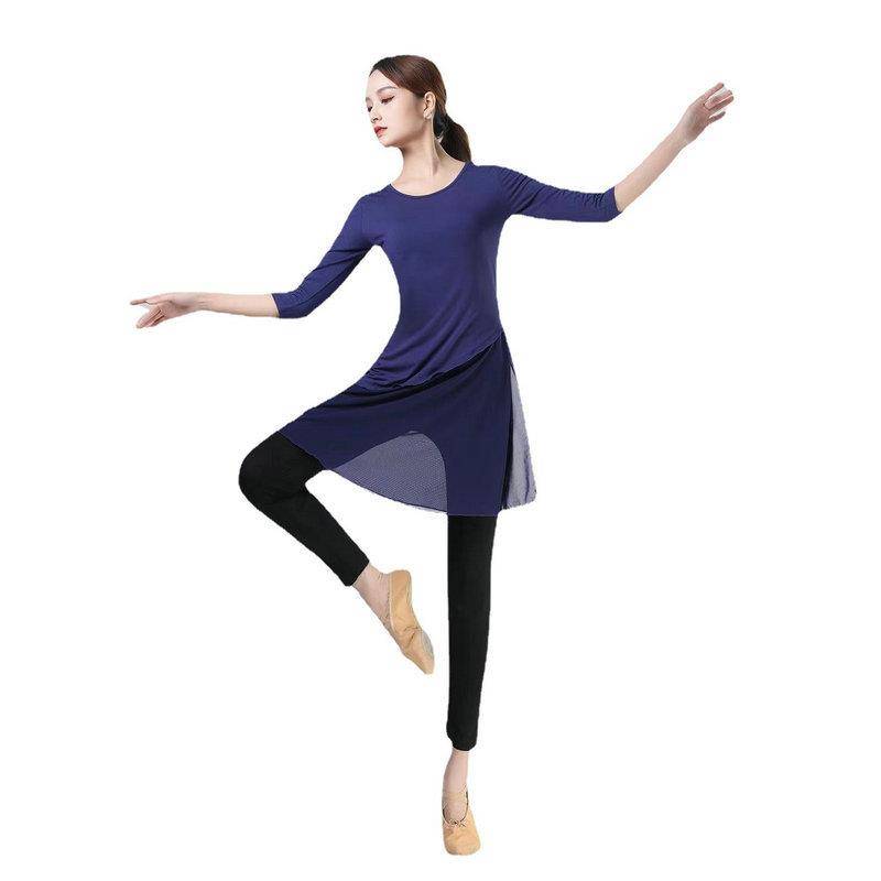 Middle -length dance practice suit set female Modal modern dance classical dance Chinese dance training clothing shape clothes