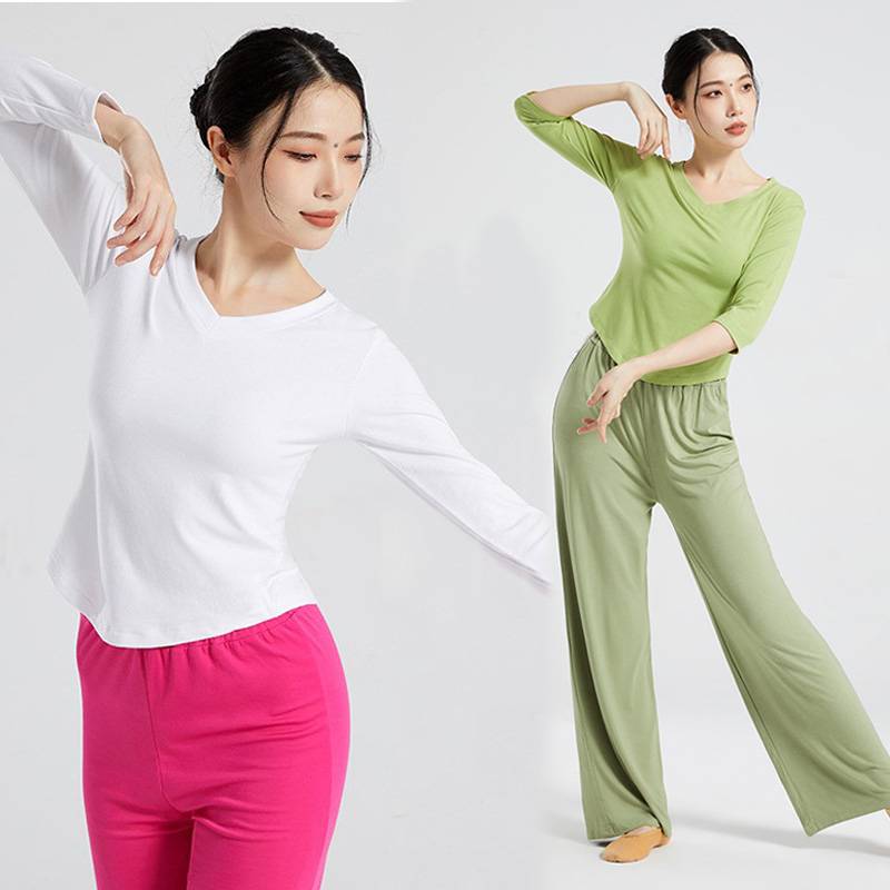 Dance service long -sleeved suit female modern dance exercise majors majors in Chinese classical dancing and thin art school students