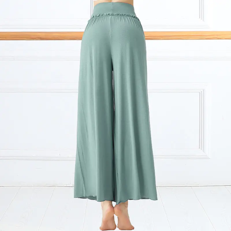 Autumn new modern dance pants female classical practice clothes straight -legged black dance pants loose