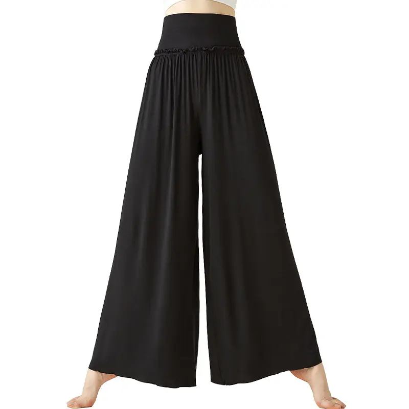 Autumn new modern dance pants female classical practice clothes straight -legged black dance pants loose