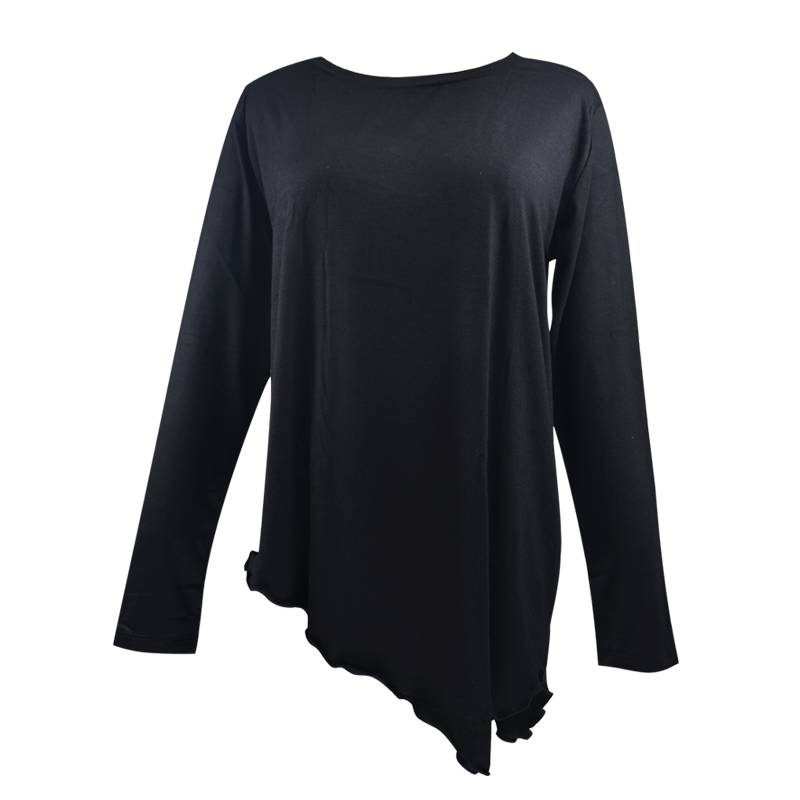 Fat mm large size dance practice service modern dance top 200 catties can wear women summer short -sleeved round neck black