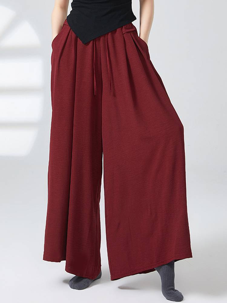 Summer loose wide -legged classical modern dancers dedicated to practice clothing art test casual pocket pumping pants girl