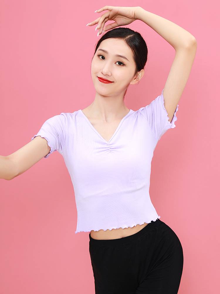 Dance top training short -sleeved modern dance clothing Chinese classical dance ballet test dance dance dance