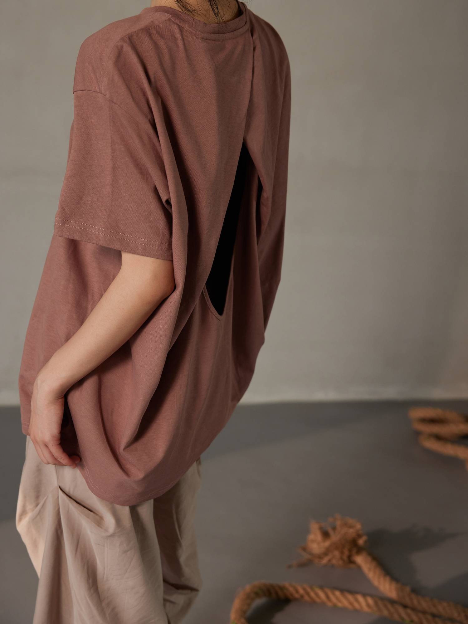 Modern Dance Trading Series Heavy Pound Cotton Loose Loose Leisure T-Shit