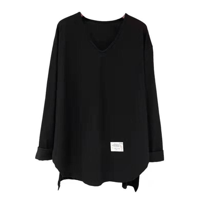 Autumn and winter long -sleeved modern dance tops loose professional dance practice G clothing art candidate clothing new style is thin black