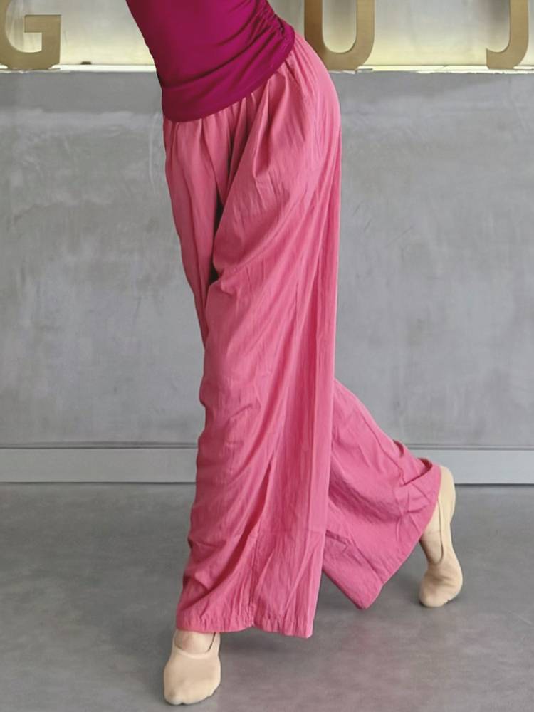 Modern dance pants vertical feel new summer daily dance can be wearing dance practice pants classical dance wide -leg pants straight trousers