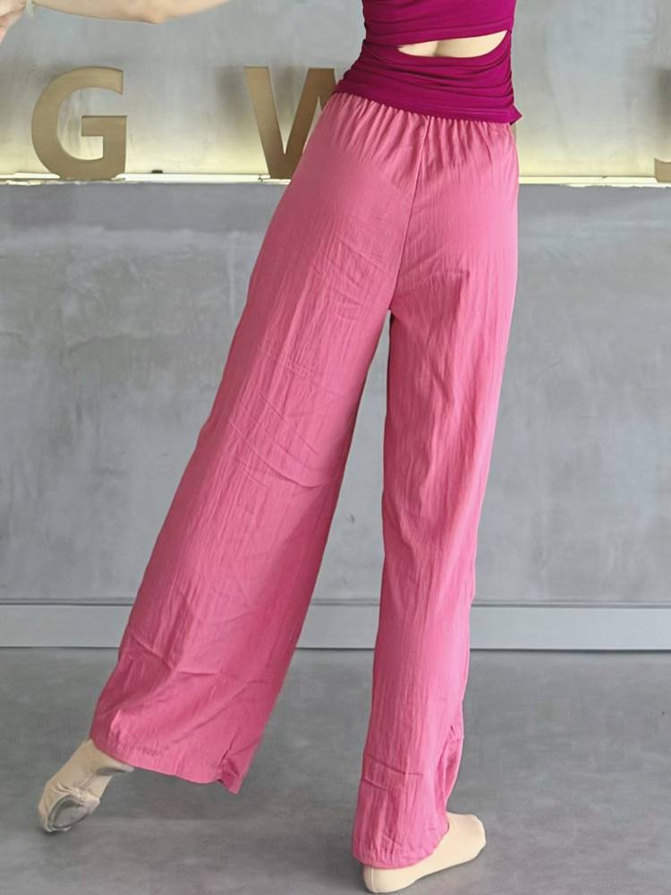 Modern dance pants vertical feel new summer daily dance can be wearing dance practice pants classical dance wide -leg pants straight trousers