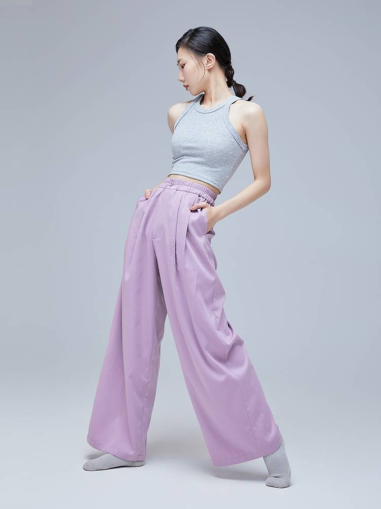 Dance practice pants female loose wide leg dance dance growth pants sports modern dance performance service Hu Shen staff D371