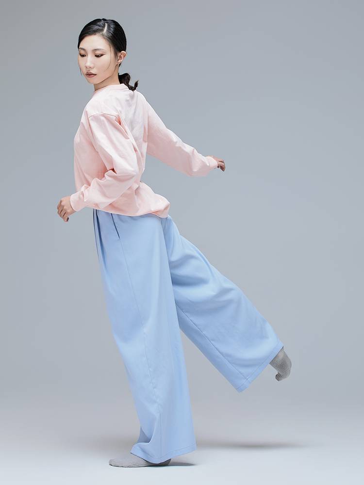 Dance practice pants female loose wide leg dance dance growth pants sports modern dance performance service Hu Shen staff D371