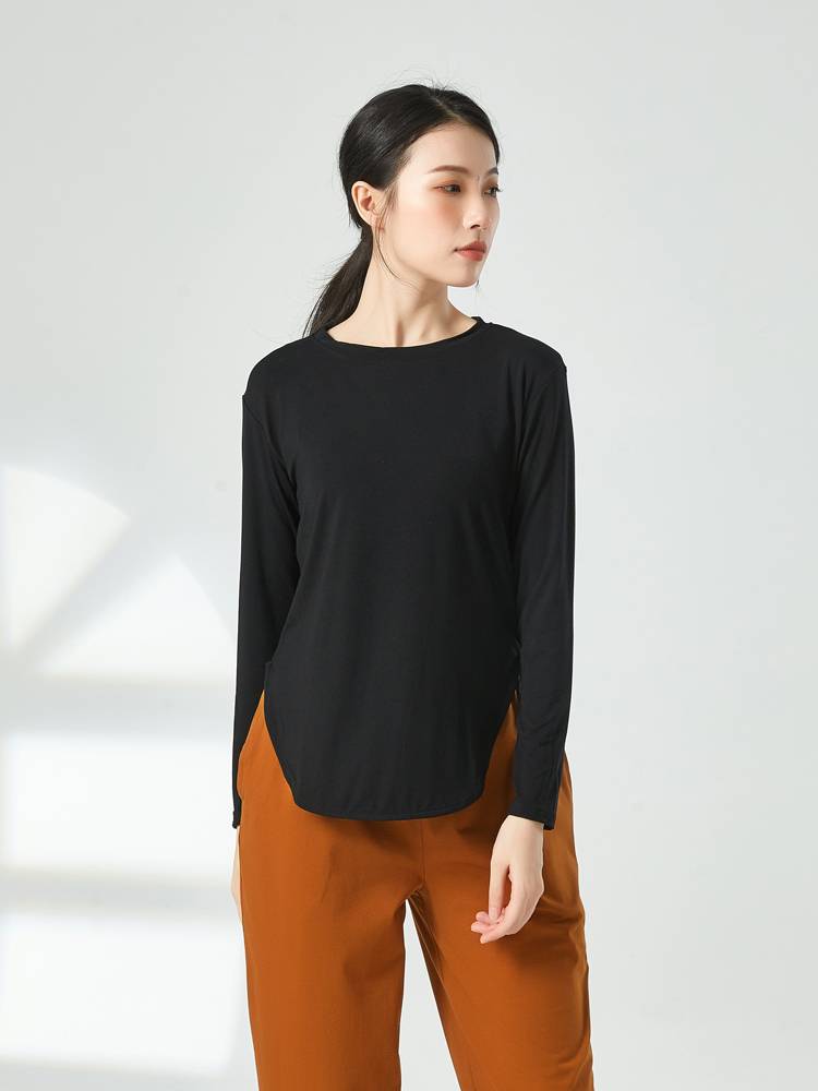 Modern dance service female new summer dance exercises classical dance clothes yoga short sleeves long -sleeved top adult