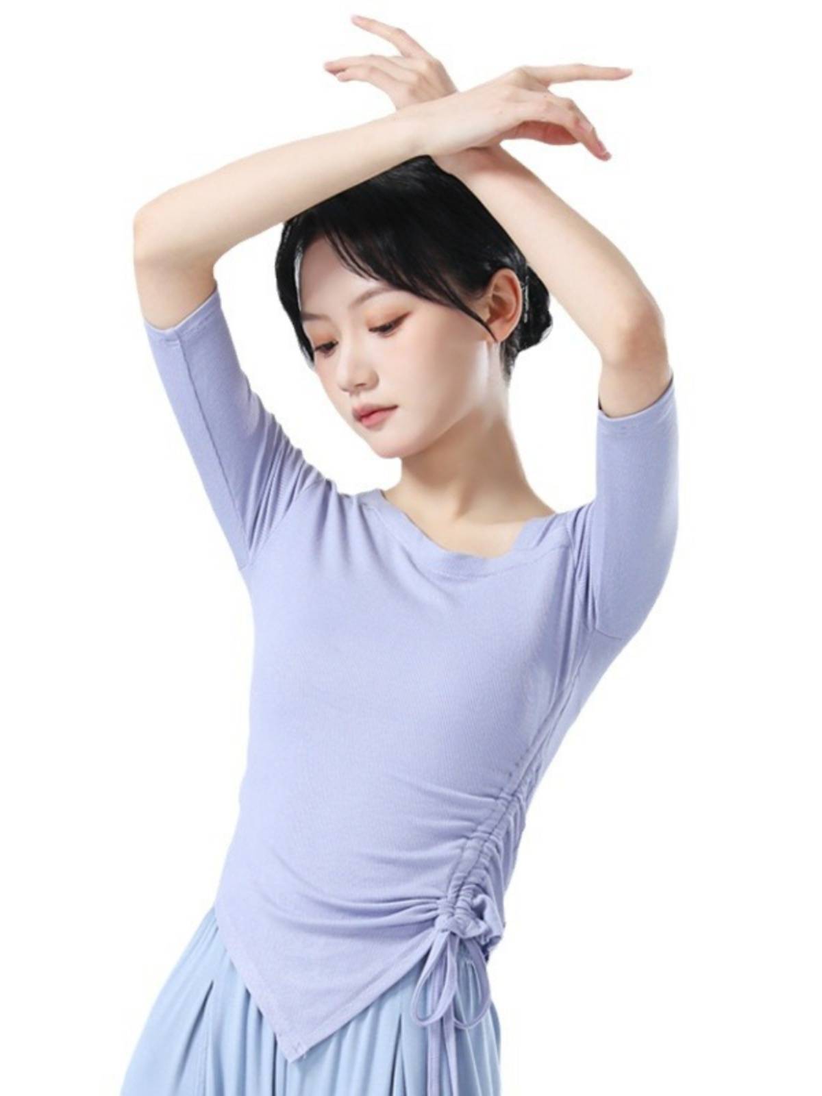 Modern dance exercise, female new dance service slim sleeve drawing design sense classical dance adult figure top