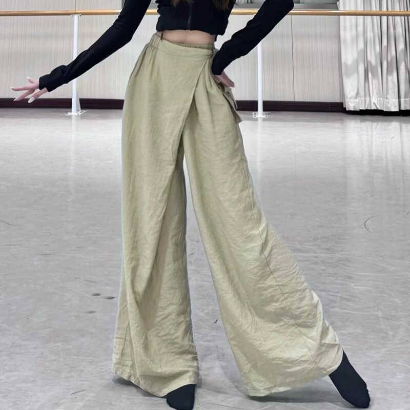 Modern dance exercise pants elegant dance wide -leg pants new classical dance adult loose professional dance pants performance service