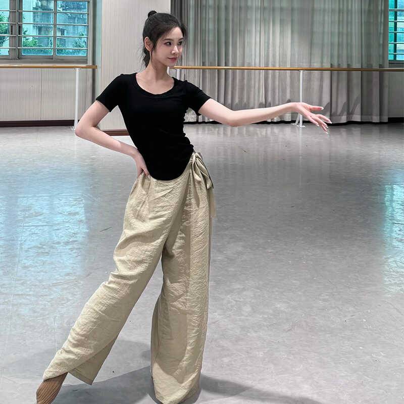 Modern dance exercise pants elegant dance wide -leg pants new classical dance adult loose professional dance pants performance service