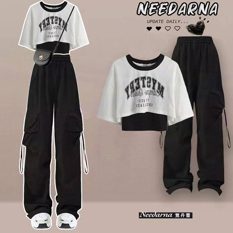 Jazz Dance Clothing Set Sweet Jazz Top Dancing Pants Modern Hip -hop Street Dance Korean Women's Group Performance Service