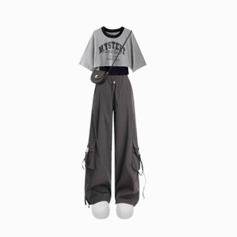 Jazz Dance Clothing Set Sweet Jazz Top Dancing Pants Modern Hip -hop Street Dance Korean Women's Group Performance Service