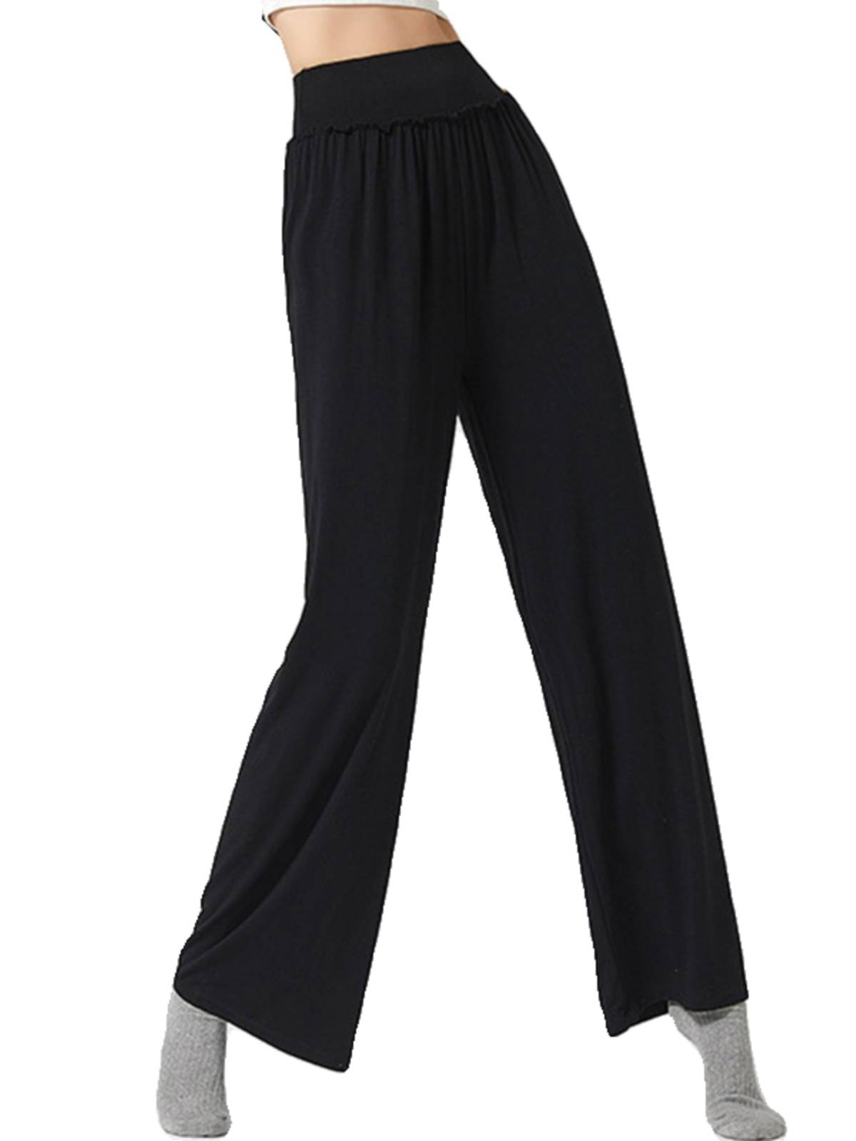 Modern dance high -waisted wide -leg pants Student loose straight pants classical dance bundles Practice trousers long pants Modal dumpling pants
