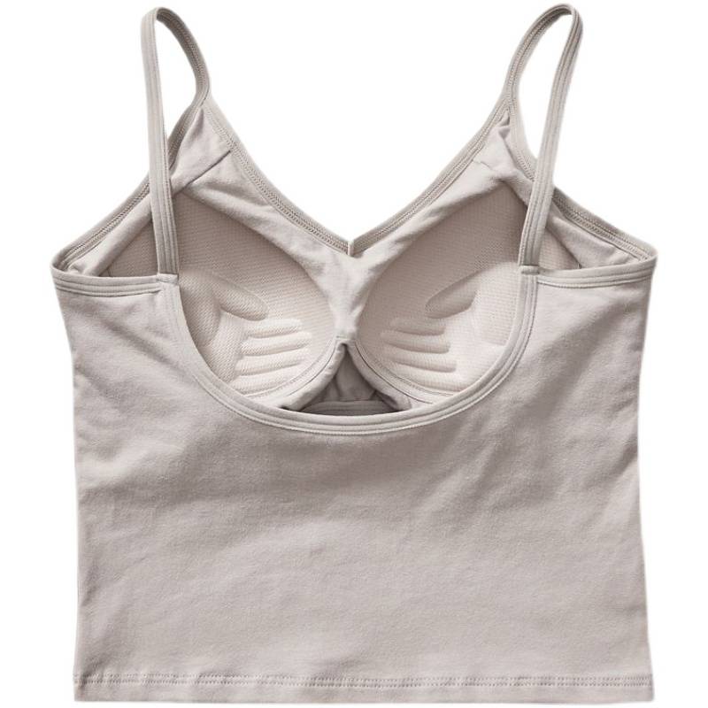 Cotton U -shaped suspender vest tight modern dance exercise uniforms with suspender shirt yoga sports bottom bra