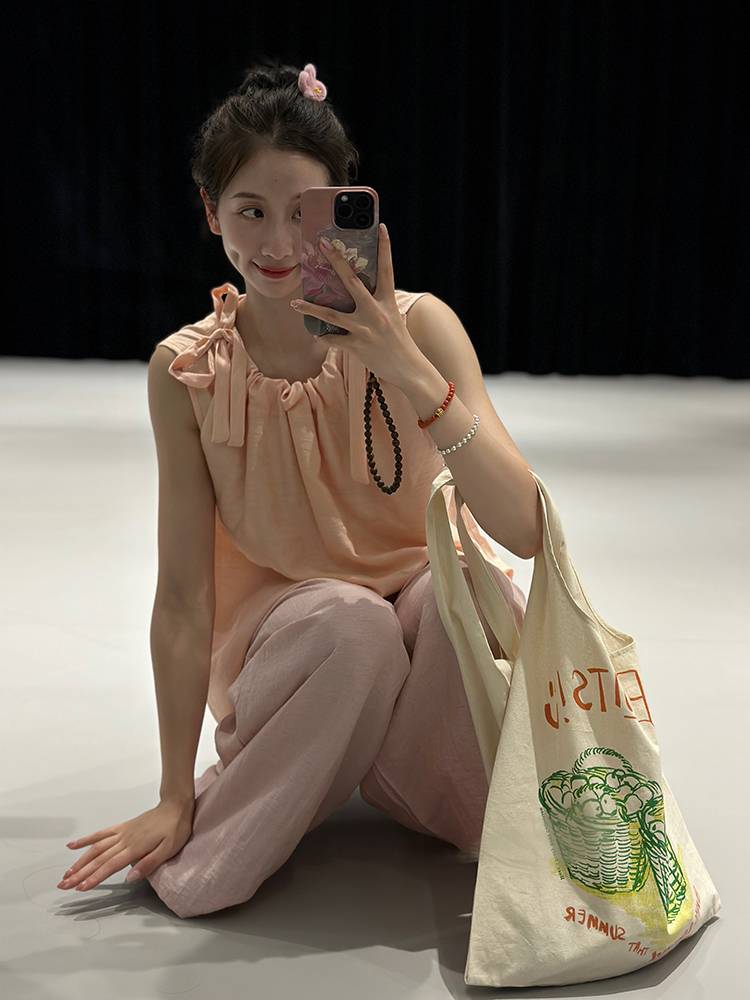 Dance service female summer loose classical dance modern dance exercise uniforms sleeveless vest Chinese dance base training service daily wear