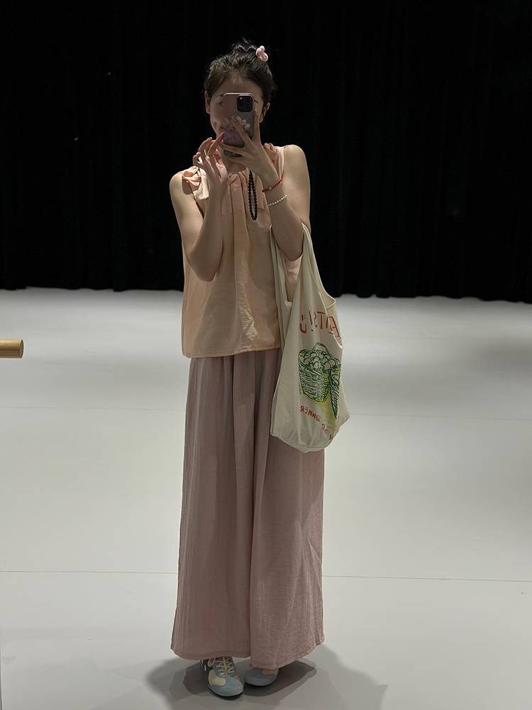 Dance service female summer loose classical dance modern dance exercise uniforms sleeveless vest Chinese dance base training service daily wear