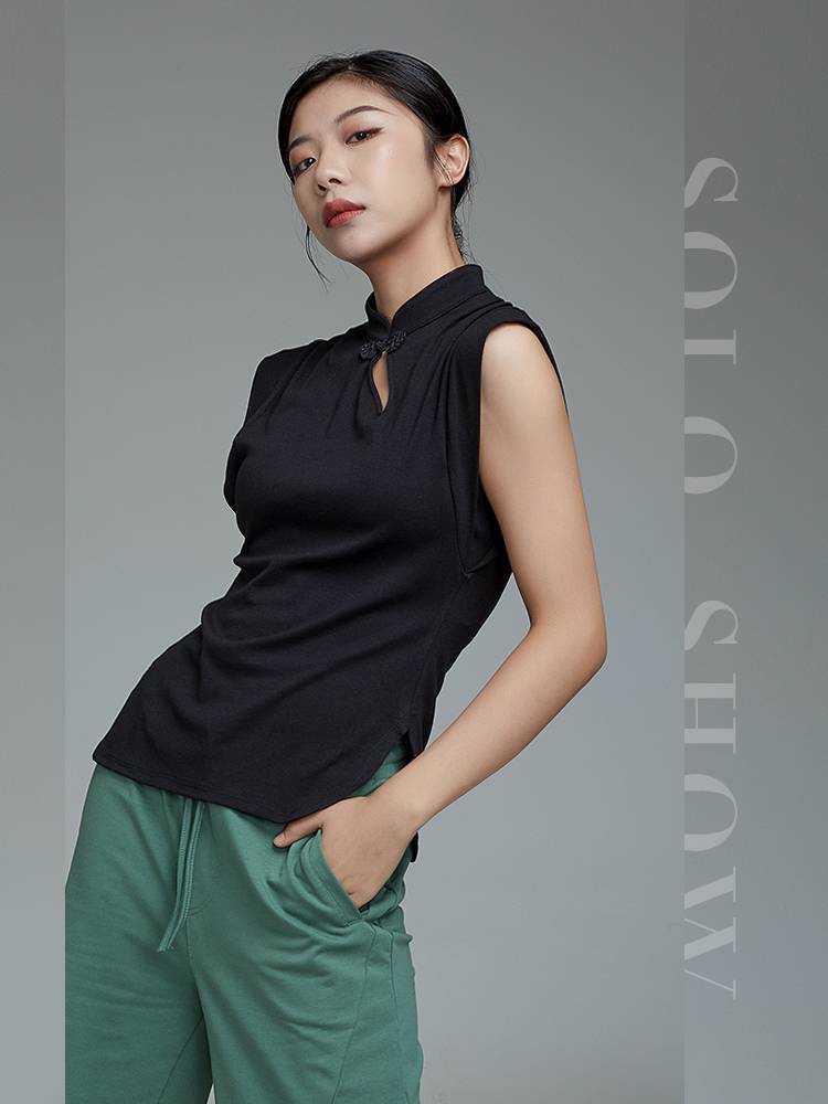 Gorgeous Solo Show Modern Dance Dance Caps Backless Shirt Classical Dance Vests Design Sensory Sensory Test Slender Practice Dance Server