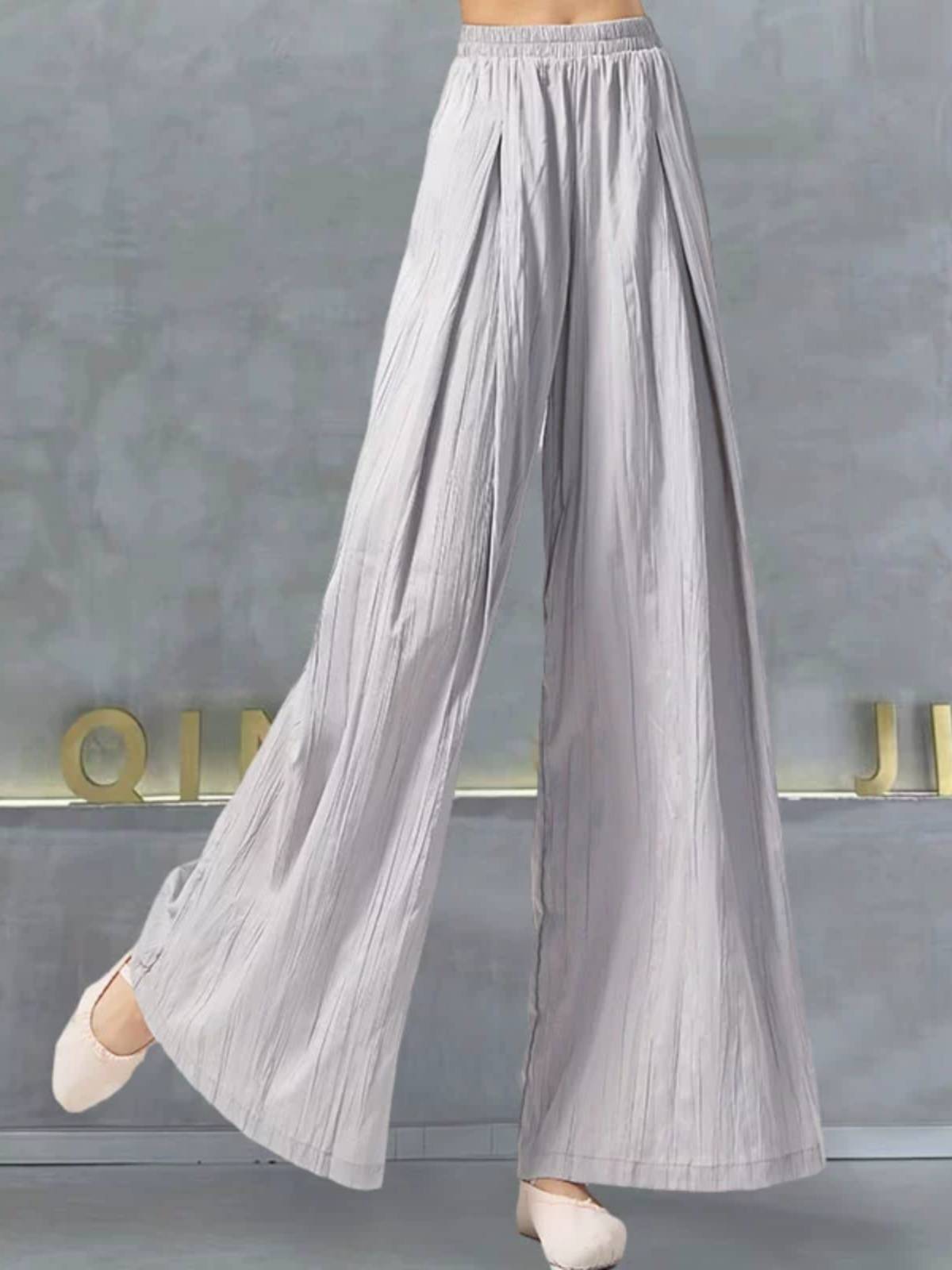 Modern dance pants classical dance wide -leg pants drooping body clothes adult Chinese dance exercise dance pants new style