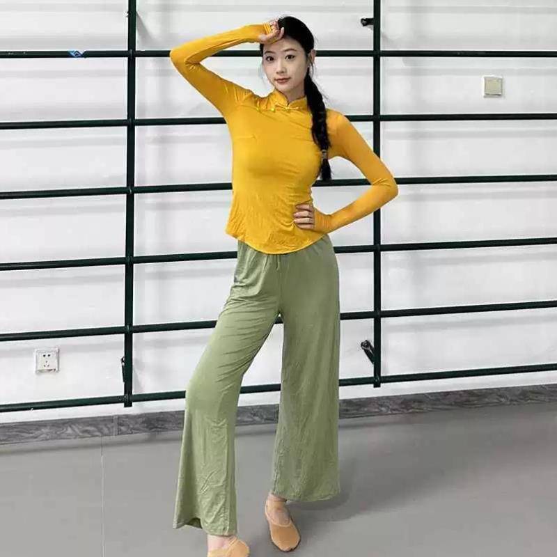 New Mongolian Dance Tibetan practice uniforms, long sleeve art test training dance suit, yoga -shaped modern dance