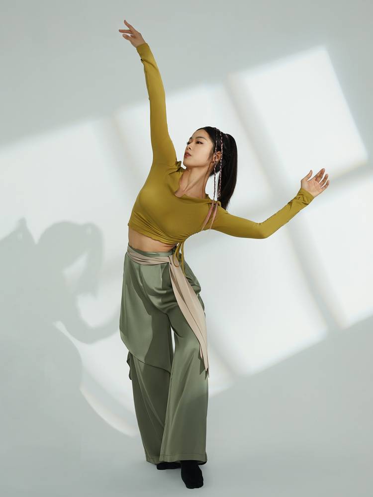 S-48 Modern Dance Practice Dance Dance Pants Women's Loose Summer Performance Serving White Classical Dance Original Hu Shen