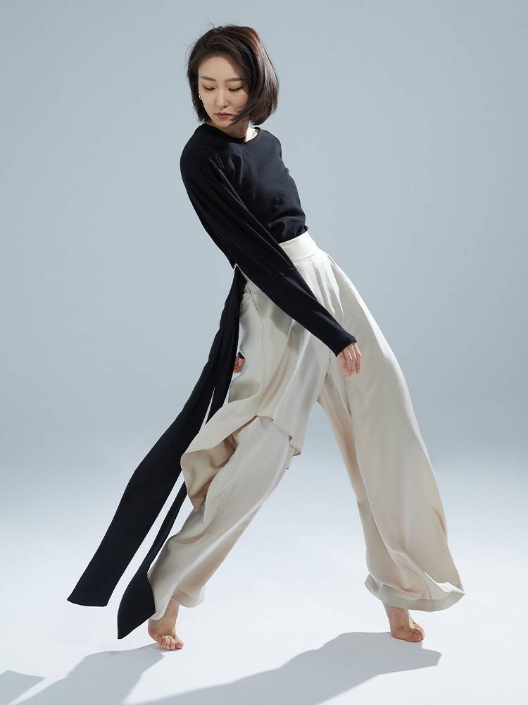 S-48 Modern Dance Practice Dance Dance Pants Women's Loose Summer Performance Serving White Classical Dance Original Hu Shen