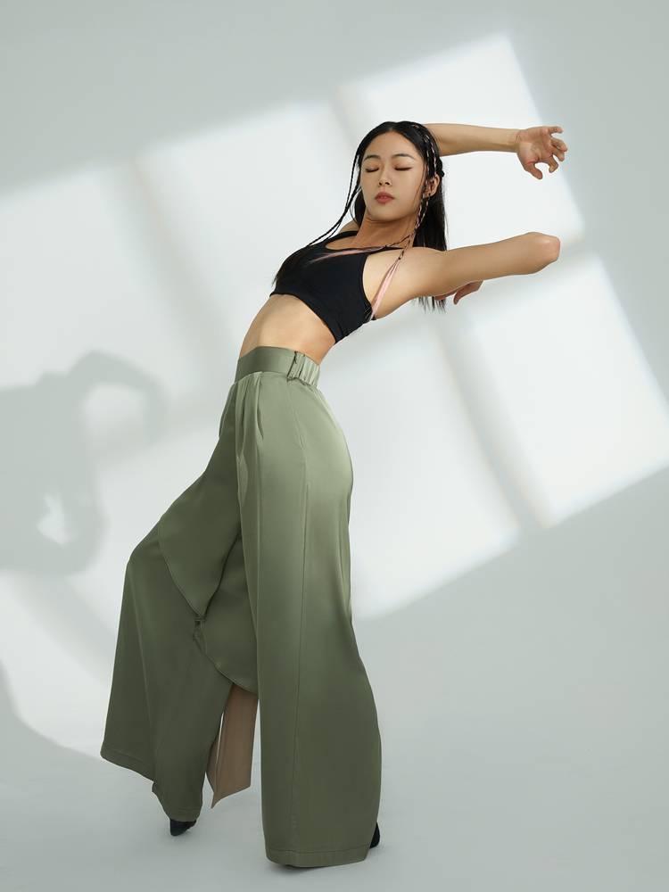 S-48 Modern Dance Practice Dance Dance Pants Women's Loose Summer Performance Serving White Classical Dance Original Hu Shen