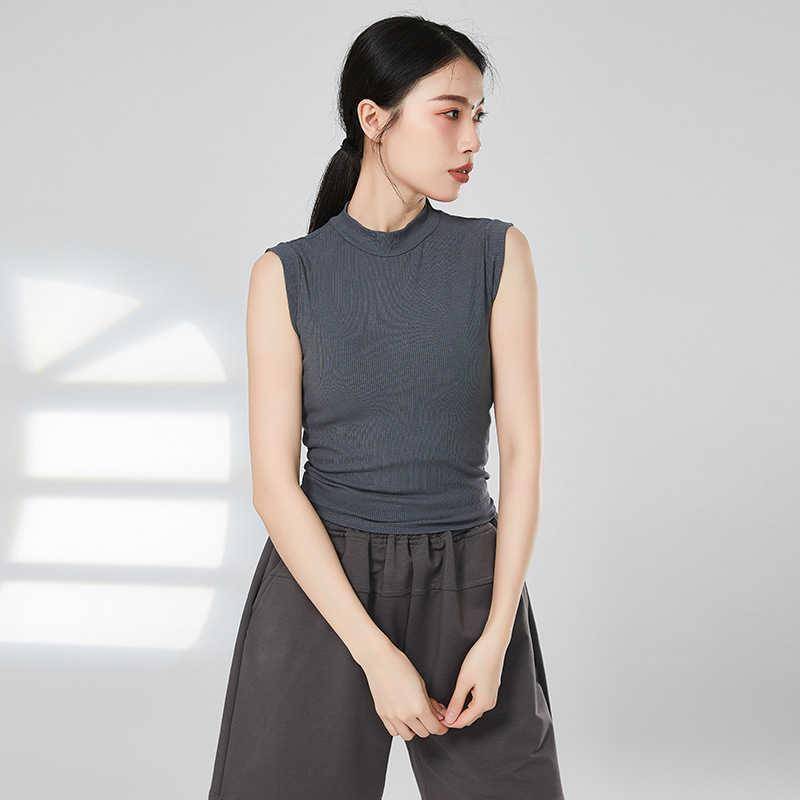 Modern dance service sleeveless vest training suit new collar top dance practice service summer Chinese classical dance