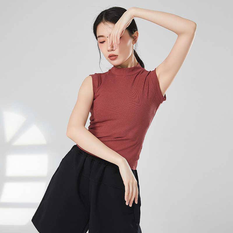 Modern dance service sleeveless vest training suit new collar top dance practice service summer Chinese classical dance