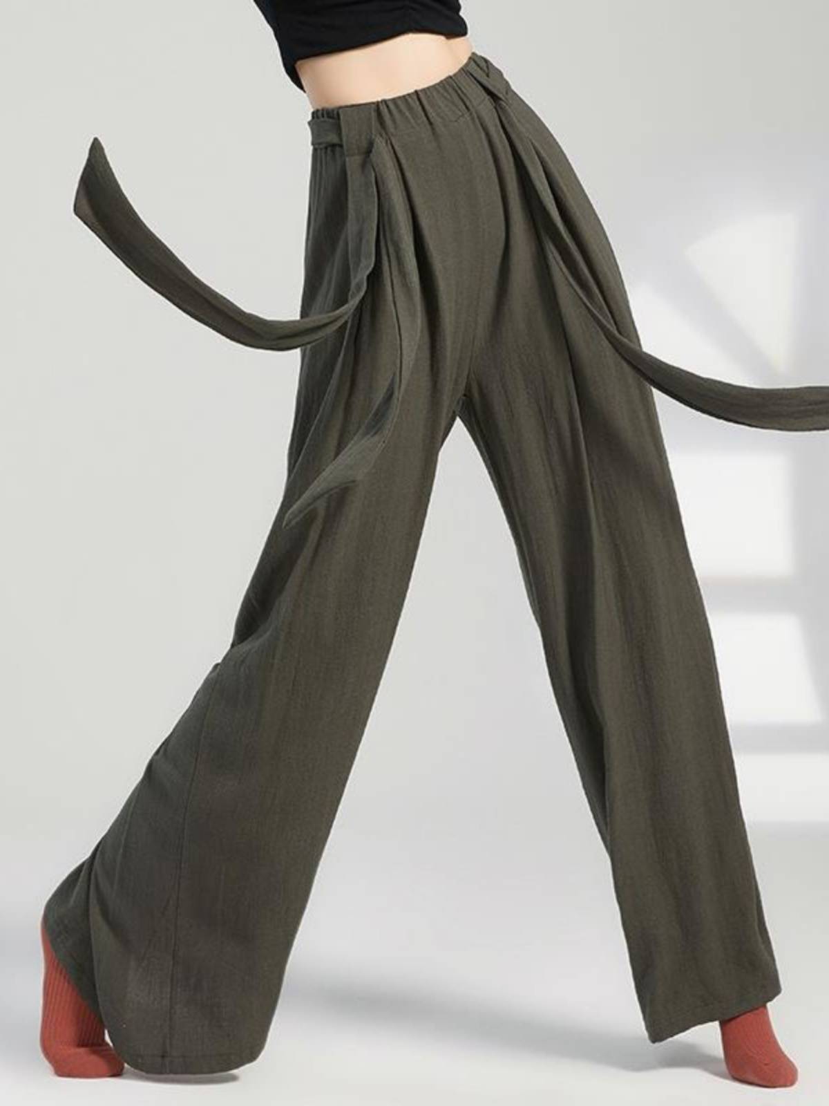 Modern dance pants female loose wide -leg pants classical dance pants Chinese dance exercise performance 2024 new clothing