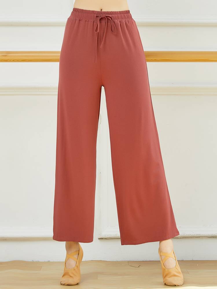 Dance pants loose straight tube in summer practice clothes Modal classical dance wide leg pants show thin modern dance pants