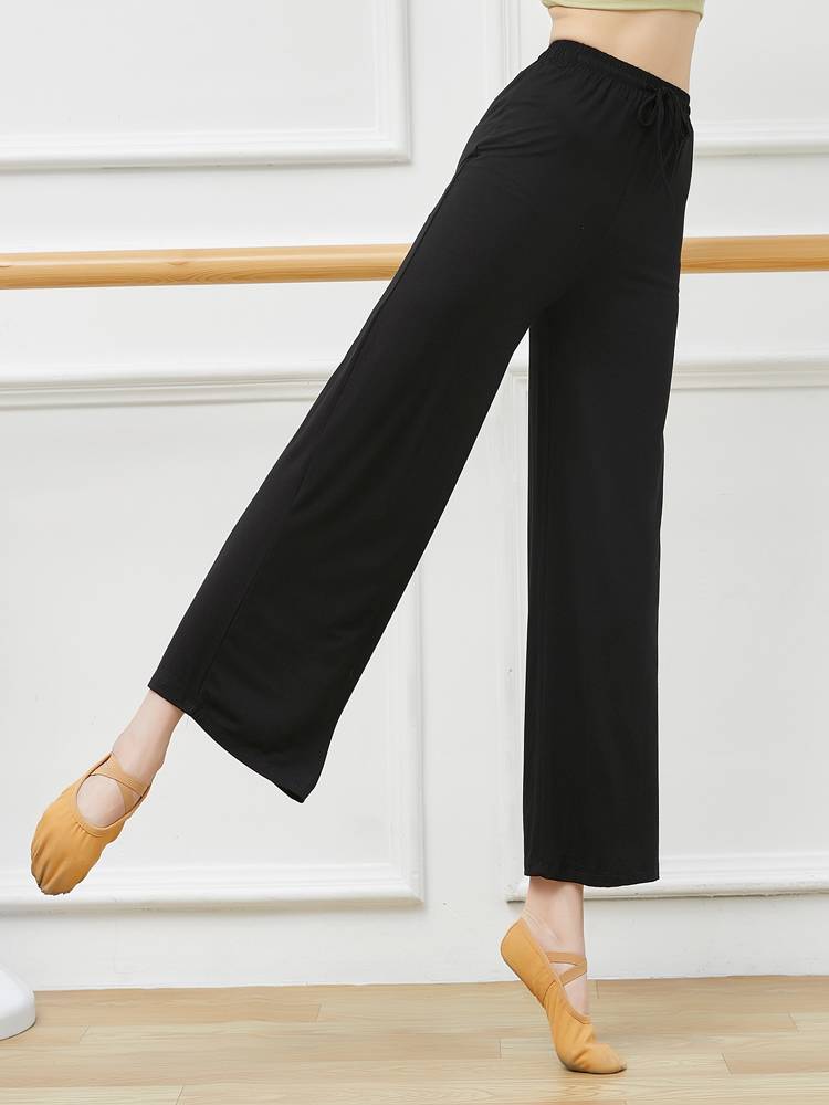 Dance pants loose straight tube in summer practice clothes Modal classical dance wide leg pants show thin modern dance pants