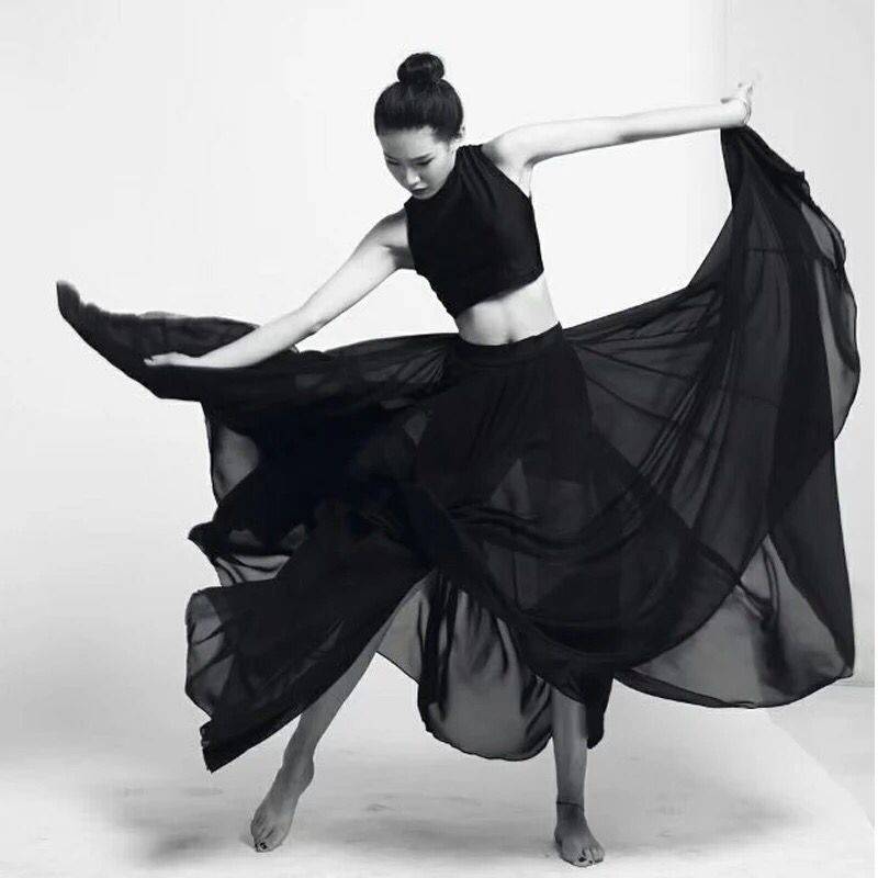 Classical dance clothing female elegant skirt big skirt big skirt Wanjiang dance modern dance Xinjiang dance exercise uniform long yarn skirt