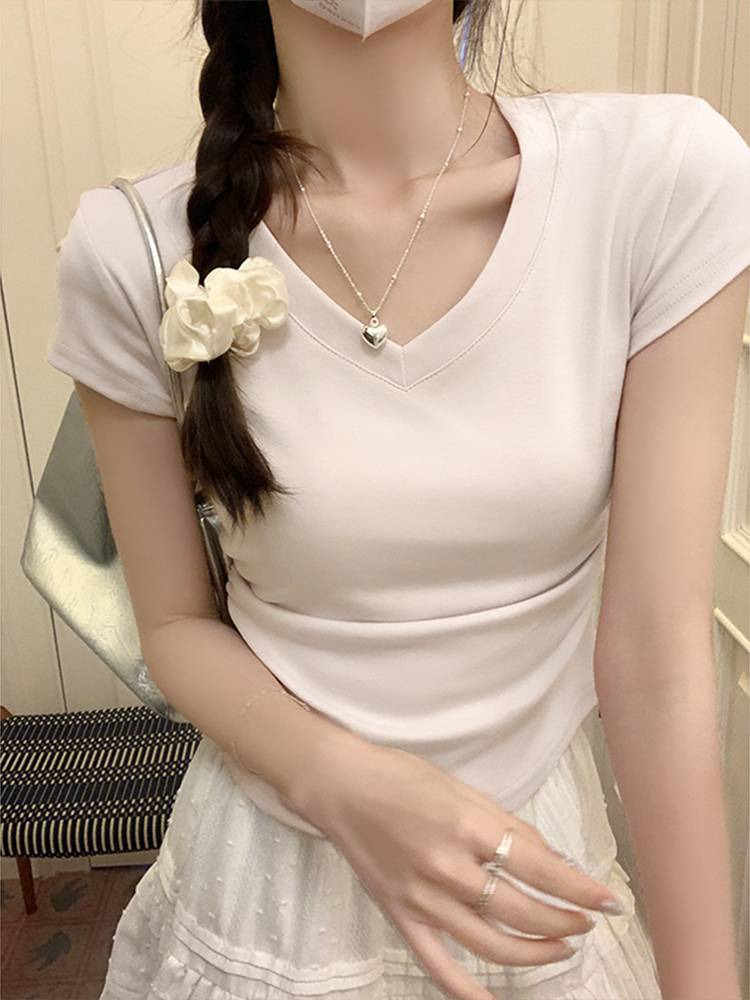 Dance practice service female new short -sleeved modern dance top school student art test service service service adult classical dance -shaped dress