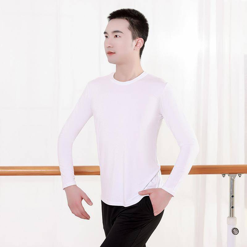 Dance service men's training set new art practice clothes on the modern dance school men's body training uniform black radish pants